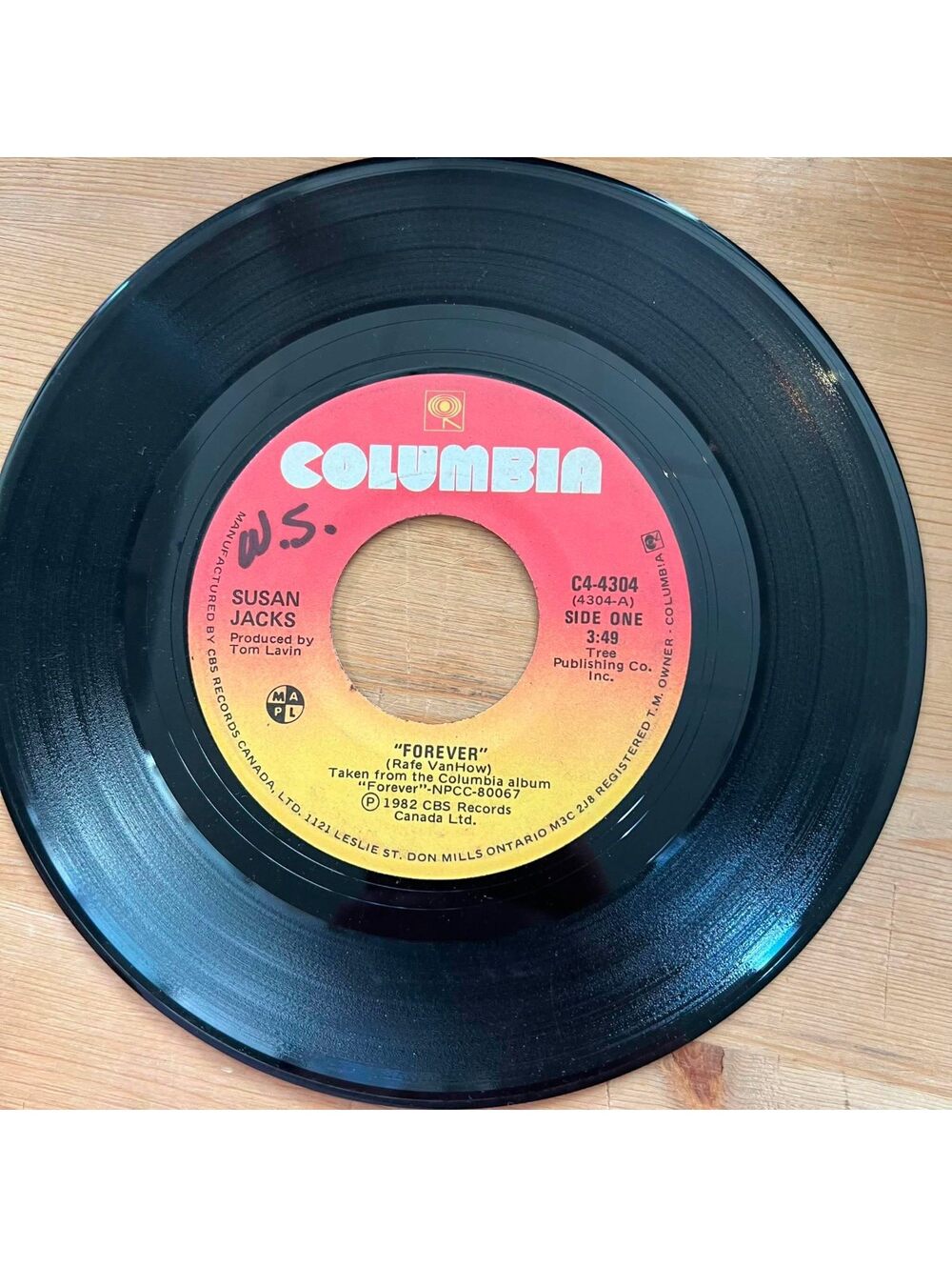 Susan Jacks - Forever/Out of my Mind 45rpm VG+ R08